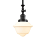 Innovations Lighting Small Oxford Single Light 8" Wide Mini Pendant Matte Black / Matte White Cased