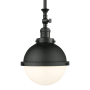 Innovations Lighting Hampden 9" Wide Mini Pendant Matte Black / Matte White