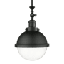 Innovations Lighting Hampden 9" Wide Mini Pendant Matte Black / Clear
