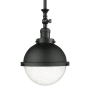 Innovations Lighting Hampden 9" Wide Mini Pendant Matte Black / Seedy