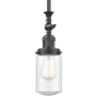 Innovations Lighting Dover 5" Wide Mini Rod Hung Adjustable Pendant Oil Rubbed Bronze / Seedy