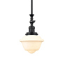 Innovations Lighting Small Oxford Single Light 8" Wide Mini Pendant Oil Rubbed Bronze / Matte White Cased