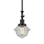 Innovations Lighting Small Oxford Single Light 8" Wide Mini Pendant Oil Rubbed Bronze / Seedy