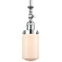 Innovations Lighting Dover 5" Wide Mini Rod Hung Adjustable Pendant Polished Chrome / Matte White Cased