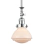 Innovations Lighting Olean 7" Wide Mini Rod Hung Adjustable Pendant Polished Chrome / Matte White