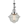 Innovations Lighting Small Oxford Single Light 8" Wide Mini Pendant Polished Chrome / Seedy
