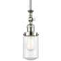 Innovations Lighting Dover 5" Wide Mini Rod Hung Adjustable Pendant Polished Nickel / Seedy