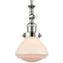 Innovations Lighting Olean 7" Wide Mini Rod Hung Adjustable Pendant Polished Nickel / Matte White