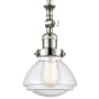 Innovations Lighting Olean 7" Wide Mini Rod Hung Adjustable Pendant Polished Nickel / Seedy