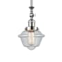 Innovations Lighting Small Oxford Single Light 8" Wide Mini Pendant Polished Nickel / Seedy