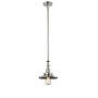 Innovations Lighting Railroad 8" Wide Adjustable Mini Pendant Polished Nickel / Metal Shade
