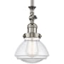 Innovations Lighting Olean 7" Wide Mini Rod Hung Adjustable Pendant Brushed Satin Nickel / Clear