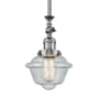 Innovations Lighting Small Oxford Single Light 8" Wide Mini Pendant Brushed Satin Nickel / Seedy