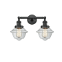 Innovations Lighting Small Oxford 2 Light 17" Wide Bathroom Vanity Light with Multiple Shade Options Matte Black / Clear