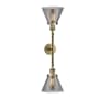 Innovations Lighting Large Cone 2 Light 23" Wide Bathroom Vanity Light with Multiple Shade Options Antique Brass / Plated Smoke