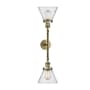 Innovations Lighting Large Cone 2 Light 23" Wide Bathroom Vanity Light with Multiple Shade Options Antique Brass / Seedy