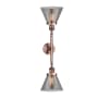 Innovations Lighting Large Cone 2 Light 23" Wide Bathroom Vanity Light with Multiple Shade Options Antique Copper / Smoked