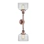 Innovations Lighting Large Bell 2 Light 23" Wide Bathroom Vanity Light with Multiple Shade Options Antique Copper / Clear