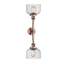 Innovations Lighting Large Bell 2 Light 23" Wide Bathroom Vanity Light with Multiple Shade Options Antique Copper / Seedy