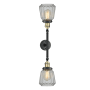 Innovations Lighting Chatham 2 Light 24" Wide Bathroom Vanity Light with Multiple Shade Options Black Antique Brass / Clear