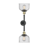 Innovations Lighting Large Bell 2 Light 23" Wide Bathroom Vanity Light with Multiple Shade Options Black Antique Brass / Seedy