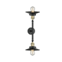 Innovations Lighting Railroad 2 Light 19" Wide Bathroom Vanity Light with Multiple Shade Options Black Antique Brass / Matte Black