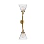 Innovations Lighting Large Cone 2 Light 23" Wide Bathroom Vanity Light with Multiple Shade Options Brushed Brass / Clear