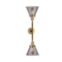 Innovations Lighting Large Cone 2 Light 23" Wide Bathroom Vanity Light with Multiple Shade Options Brushed Brass / Smoked