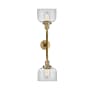 Innovations Lighting Large Bell 2 Light 23" Wide Bathroom Vanity Light with Multiple Shade Options Brushed Brass / Clear