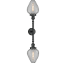 Innovations Lighting Geneseo 2 Light 27" Wide Bathroom Vanity Light Matte Black / Clear Crackle