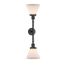 Innovations Lighting Large Cone 2 Light 23" Wide Bathroom Vanity Light with Multiple Shade Options Matte Black / Matte White