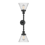 Innovations Lighting Large Cone 2 Light 23" Wide Bathroom Vanity Light with Multiple Shade Options Matte Black / Seedy