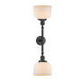 Innovations Lighting Large Bell 2 Light 23" Wide Bathroom Vanity Light with Multiple Shade Options Matte Black / Matte White