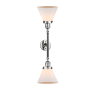 Innovations Lighting Large Cone 2 Light 23" Wide Bathroom Vanity Light with Multiple Shade Options Polished Chrome / Matte White