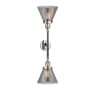 Innovations Lighting Large Cone 2 Light 23" Wide Bathroom Vanity Light with Multiple Shade Options Polished Chrome / Smoked