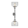 Innovations Lighting Large Bell 2 Light 23" Wide Bathroom Vanity Light with Multiple Shade Options Polished Chrome / Clear