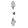 Innovations Lighting Geneseo 2 Light 27" Wide Bathroom Vanity Light Polished Nickel / Clear Crackle