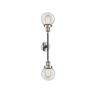 Innovations Lighting Beacon 2 Light 23" Wide Bathroom Vanity Light with Multiple Shade Options Polished Nickel / Clear
