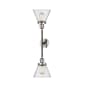 Innovations Lighting Large Cone 2 Light 23" Wide Bathroom Vanity Light with Multiple Shade Options Polished Nickel / Seedy