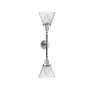 Innovations Lighting Large Cone 2 Light 23" Wide Bathroom Vanity Light with Multiple Shade Options Brushed Satin Nickel / Clear
