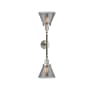 Innovations Lighting Large Cone 2 Light 23" Wide Bathroom Vanity Light with Multiple Shade Options Brushed Satin Nickel / Smoked