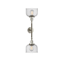 Innovations Lighting Large Bell 2 Light 23" Wide Bathroom Vanity Light with Multiple Shade Options Brushed Satin Nickel / Seedy