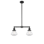 Innovations Lighting Olean 2 Light 22" Wide Chandelier / Semi-Flush Ceiling Fixture Matte Black / Clear