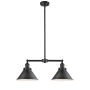 Innovations Lighting Briarcliff 2 Light 21" Wide Linear Chandelier / Semi-Flush Ceiling Fixture Oil Rubbed Bronze