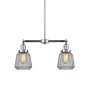 Innovations Lighting Chatham 2 Light 21" Wide Linear Chandelier Polished Chrome / Clear