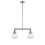 Innovations Lighting Olean 2 Light 22" Wide Chandelier / Semi-Flush Ceiling Fixture Polished Chrome / Clear