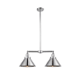 Innovations Lighting Briarcliff 2 Light 21" Wide Linear Chandelier / Semi-Flush Ceiling Fixture Polished Chrome