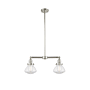 Innovations Lighting Olean 2 Light 22" Wide Chandelier / Semi-Flush Ceiling Fixture Polished Nickel / Clear