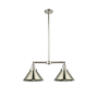 Innovations Lighting Briarcliff 2 Light 21" Wide Linear Chandelier / Semi-Flush Ceiling Fixture Polished Nickel