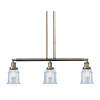 Innovations Lighting Canton 3 Light 39" Wide Linear Chandelier Brushed Brass / Clear